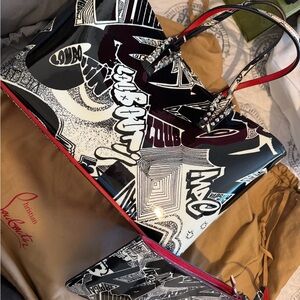 Christian Louboutin Monochrome Graphic Tote